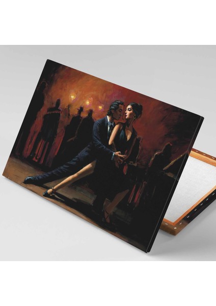 Dans Eden Tutkulu Çift Tango Aşkın Dansı Yatay Kanvas Tablo fiyatları