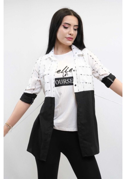 Pıt Pıt Desen Ikili Takım Siyah