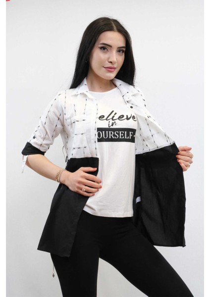 Pıt Pıt Desen Ikili Takım Siyah modelleri