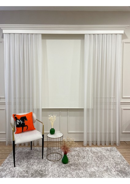 Stor Perde Kalın Kumaş (Keten) -Alüminyum Kasa Boru - Krem modelleri