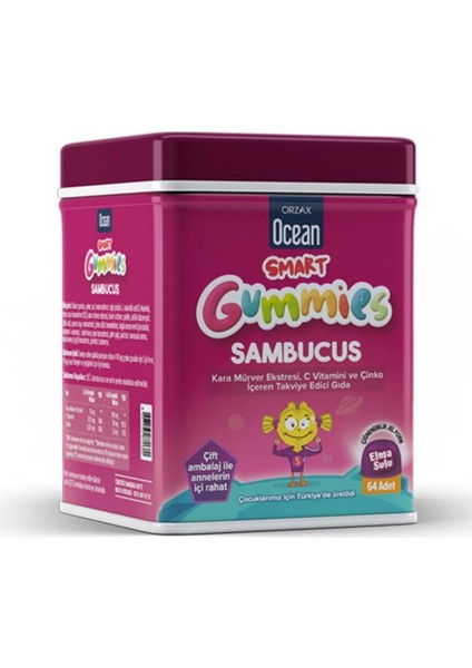 Smart Gummies Sambucus Takviye Edici Gıda 64 Adet