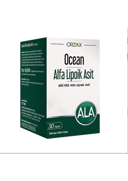 Ocean Alfa Lipoik Asit 600 Mg 30 Tablet