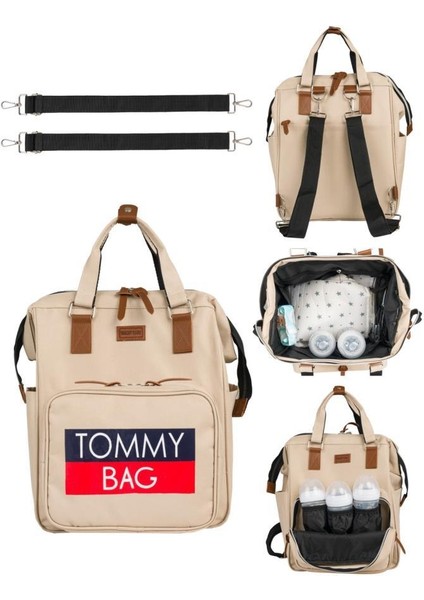 Soft Anne Bebek Bakım Sırt Çantası Termal Biberonlu Bebek Arabası Askı Aparatlı