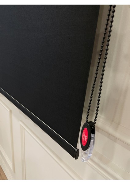 Stor Perde Kalın Kumaş (Keten) -Alüminyum Kasa Boru- Siyah fiyatları