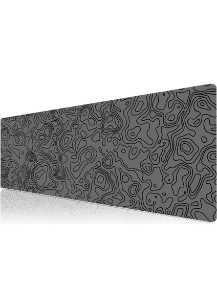 Klassegear Pro 90X40 cm Xxl Gaming Oyuncu Mouse Pad Mousepad Grey Map Lines