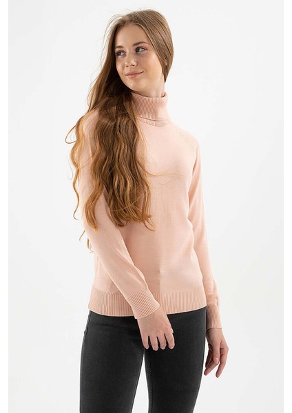 Kadın Balıkçı Yaka Kazak 23K0401K1 Pudra fiyatları