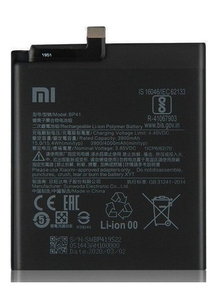 Mi 9t (BP41)  Batarya Pil 4000 Mah