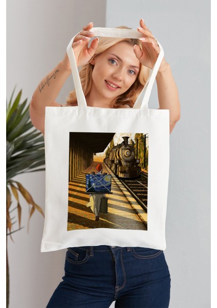 Vincent Van Gogh Model Baskılı Günlük Kullanım Özel Baskı Bez Omuz Çantası Hediyelik Tote Bag