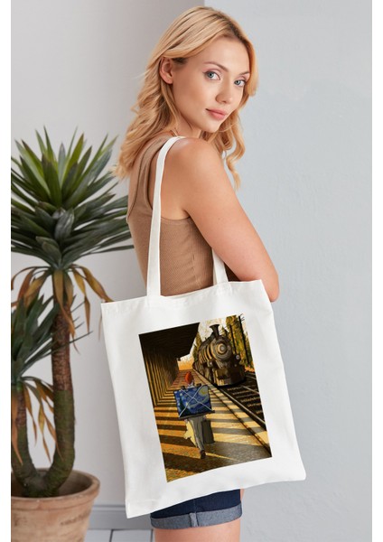Vincent Van Gogh Model Baskılı Günlük Kullanım Özel Baskı Bez Omuz Çantası Hediyelik Tote Bag