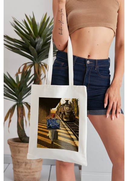 Vincent Van Gogh Model Baskılı Günlük Kullanım Özel Baskı Bez Omuz Çantası Hediyelik Tote Bag