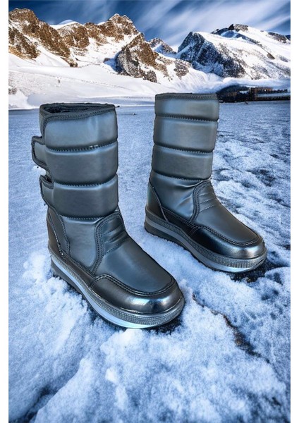 Su Geçirmez Kürklü Çocuk Kar Botu SİYAH fiyatları