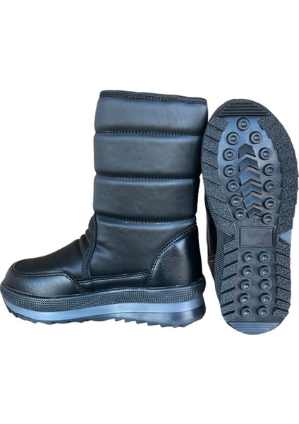 Su Geçirmez Kürklü Çocuk Kar Botu SİYAH modelleri