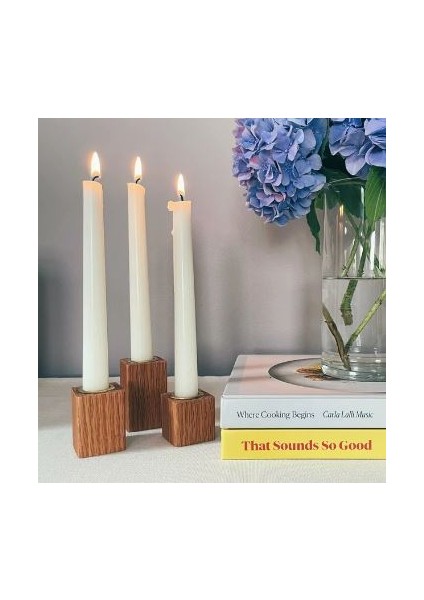 Ahşap Şamdan Set Üçlü