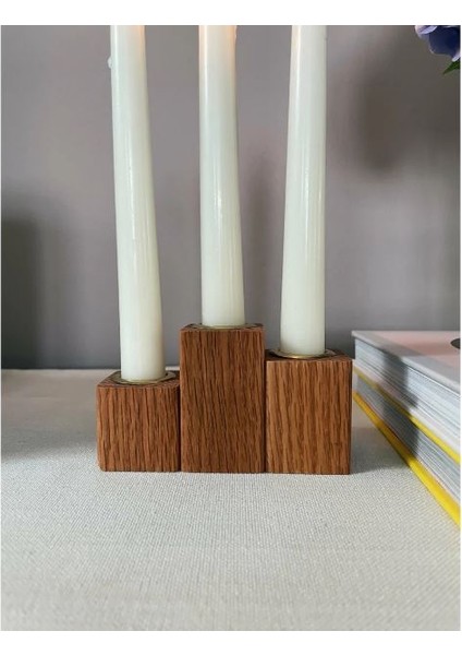 Ahşap Şamdan Set Üçlü modelleri