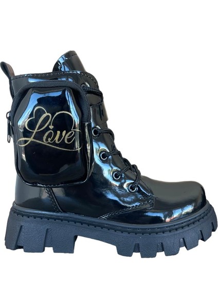 Çantalı Kız Çocuk Bot Postal SİYAH - SİYAH