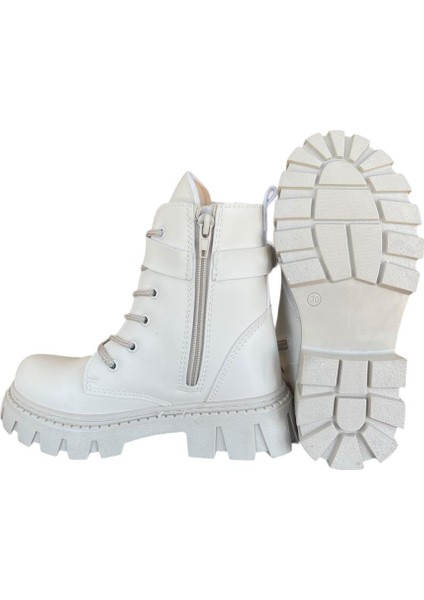 Çantalı Kız Çocuk Bot Postal KREM modelleri