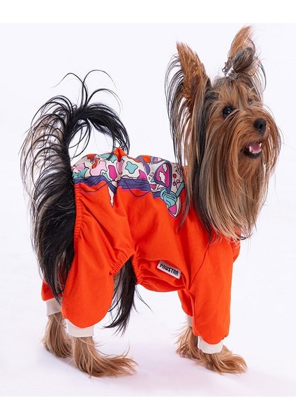 Orange Giraffe Kedi Köpek Pijama modelleri