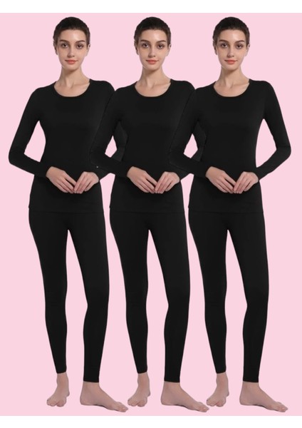 Kadın Termal Alt Üst Içlik Takımı 3 Adet