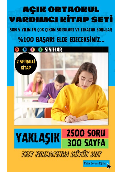 Enine Boyuna Eğitim Açık Ortaokul Yardımcı Kitap Seti