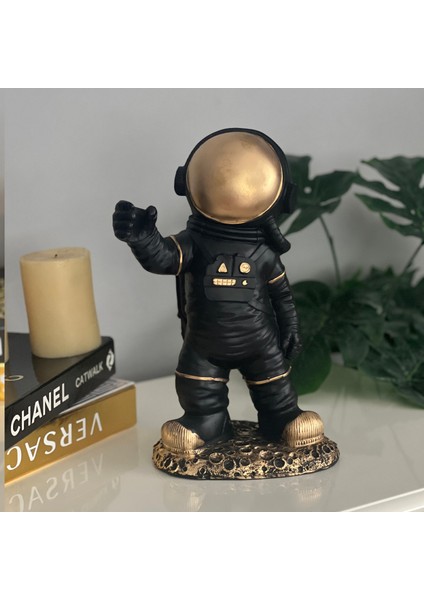 Poyamum Astronot Figür,obje,biblo, Aksesuar (Siyah)