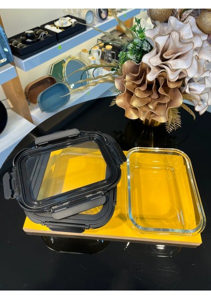 Borosilikat 2'li Cam Saklama Kabı Isıya Dayanıklı Kelepçeli Vakumlu 1500ML 1000ML fırsatları