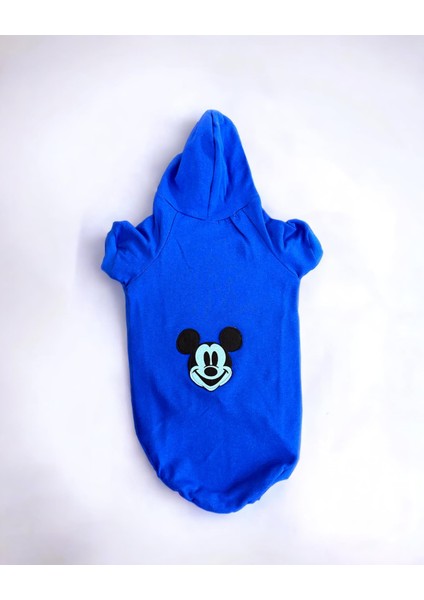 Blue Mickey Köpek Sweatshirt Hoodie Orta ve Büyük Irklar Için