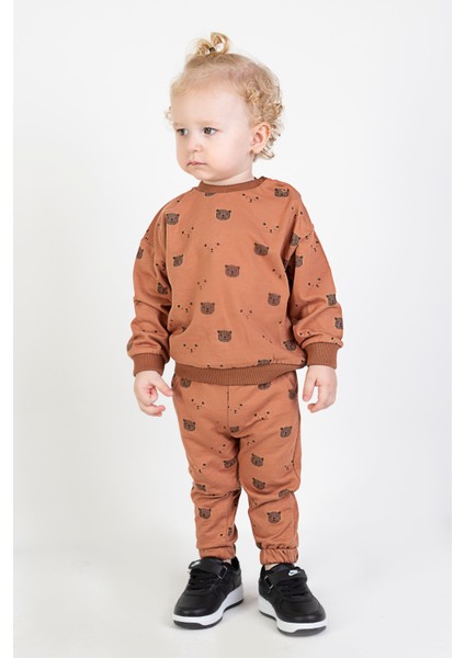 Erkek Bebek Çocuk İki İplik Kumaş Orta Kalınlık Örme Basic Alt Üst Eşofman Takımı modelleri