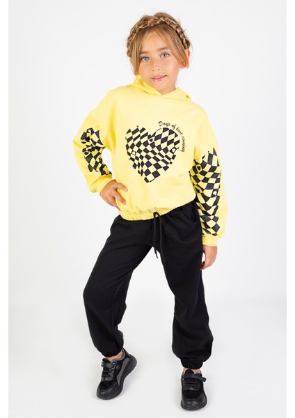 Kız Çocuk Iki Iplik Kumaş Orta Kalınlıktaa Baskılı Örme Basic Eşofman Takımı fiyatları
