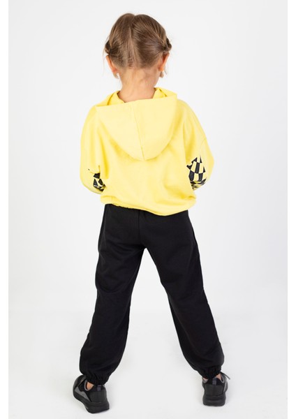 Kız Çocuk Iki Iplik Kumaş Orta Kalınlıktaa Baskılı Örme Basic Eşofman Takımı modelleri