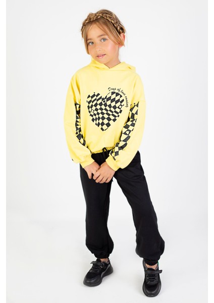 Kız Çocuk Iki Iplik Kumaş Orta Kalınlıktaa Baskılı Örme Basic Eşofman Takımı fırsatları