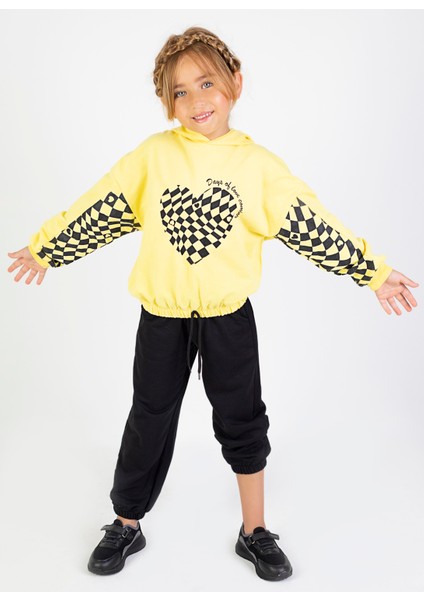 Kız Çocuk Iki Iplik Kumaş Orta Kalınlıktaa Baskılı Örme Basic Eşofman Takımı indirimleri