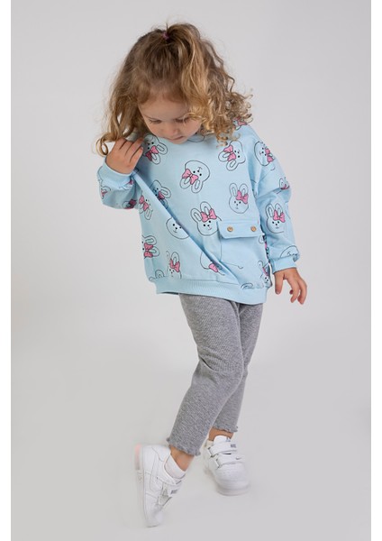 Kız Bebek&çocuk Iki Iplik Kumaş Orta Kalınlıkta Örme Basic Oversize Alt Üst Eşofman Takımı modelleri