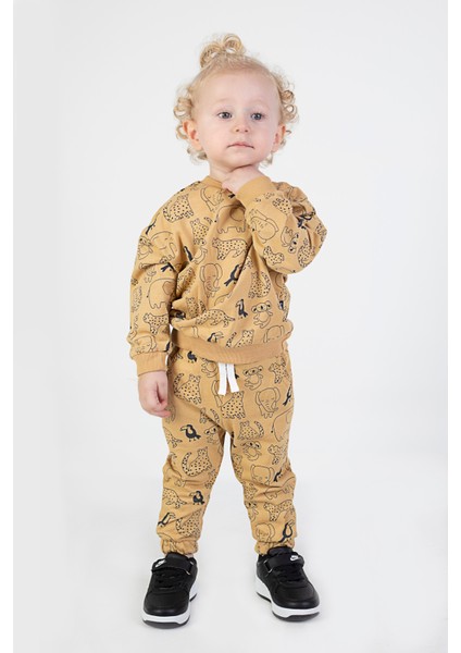 Erkek Bebek Çocuk İki İplik Kumaş Orta Kalınlık Örme Basic Alt Üst Eşofman Takımı fiyatları