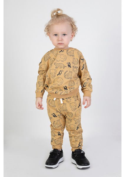 Erkek Bebek Çocuk İki İplik Kumaş Orta Kalınlık Örme Basic Alt Üst Eşofman Takımı modelleri