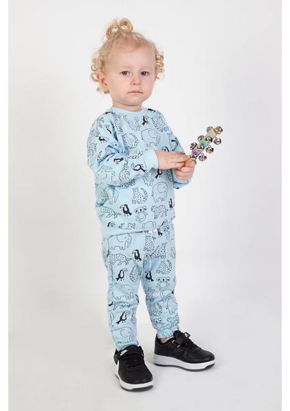 Erkek Bebek Çocuk İki İplik Kumaş Orta Kalınlık Örme Basic Alt Üst Eşofman Takımı modelleri