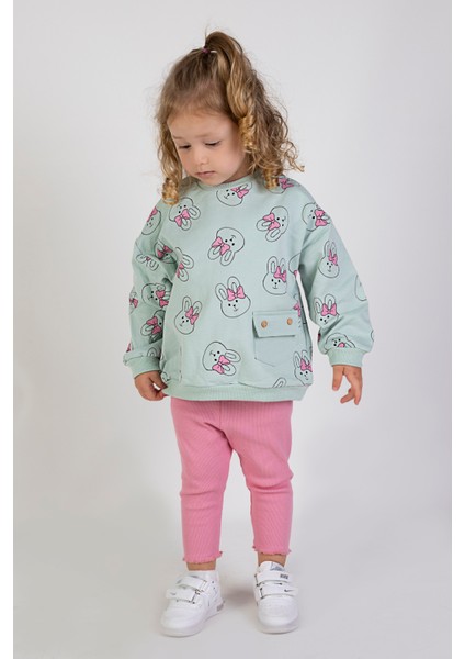 Kız Bebek&çocuk Iki Iplik Kumaş Orta Kalınlıkta Örme Basic Oversize Alt Üst Eşofman Takımı modelleri