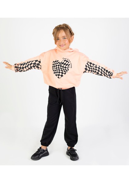 Kız Çocuk Iki Iplik Kumaş Orta Kalınlıktaa Baskılı Örme Basic Eşofman Takımı modelleri