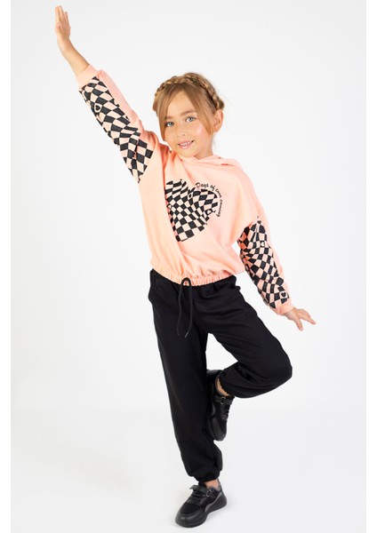 Kız Çocuk Iki Iplik Kumaş Orta Kalınlıktaa Baskılı Örme Basic Eşofman Takımı indirimleri