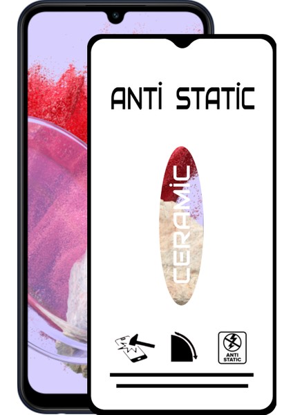Caseworld Samsung Galaxy M34 Tam Kaplayan Anti Statik Kırılmayan Seramik Nano Esnek Ekran Koruyucu Cam