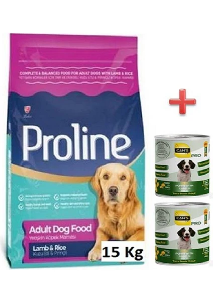 Pro Line Kuzu Etli & Pirinçli Yetişkin Köpek Maması 15 kg + Konserve Hediyeli