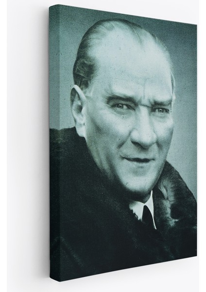 Atatürk Portre Tablosu Mustafa Kemal Atatürk Dikdörtgen Dekoratif Kanvas Tablo-Cg-57
