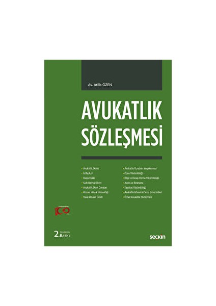 Avukatlık Sözleşmesi - Atilla Özen