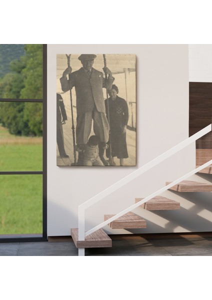 Atatürk Portre Tablosu Mustafa Kemal Atatürk Dikdörtgen Dekoratif Kanvas TABLO-FO-138 fırsatları