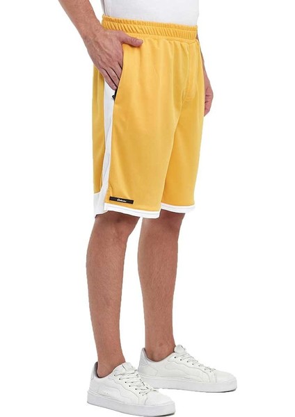 File Şeritli Jakaralı Polyester Erkek Spor Şort modelleri
