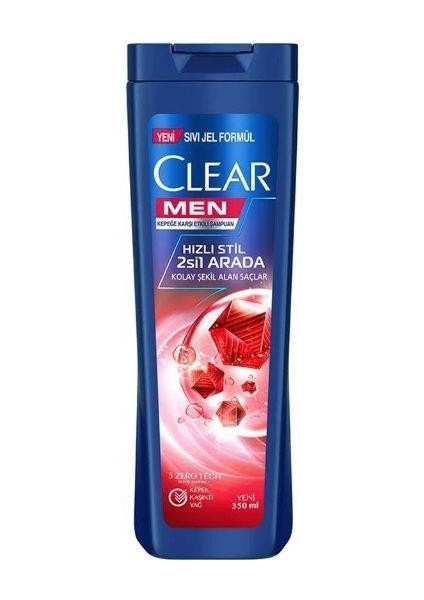 24'lü Clear Şampuan 350 Ml. Men 2in1 Hızlı Stil