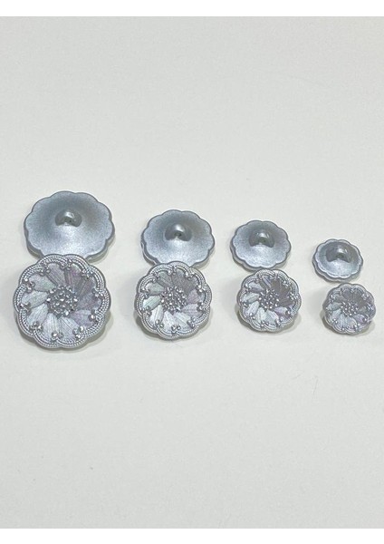 Italyan Model Hırka Yelek Düğmesi Takımı 6'lı Set Gümüş 1,5 cm