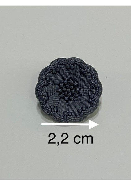 Italyan Model Trençkot ve Ceket Düğmesi Takımı 4'lü Set Antrasit 2,2 cm
