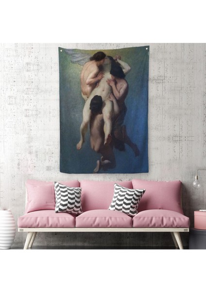 nicolas Francois Octave Tassaert, La Femme Damnée (1859) Klasik Duvar Örtüsü - HALISI-5302 fiyatları