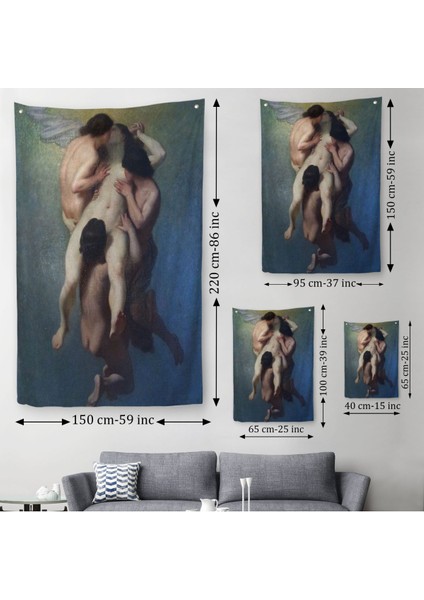 nicolas Francois Octave Tassaert, La Femme Damnée (1859) Klasik Duvar Örtüsü - HALISI-5302 modelleri