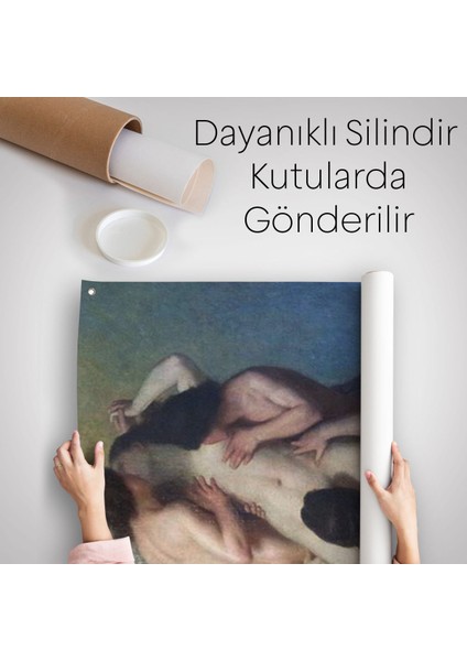 nicolas Francois Octave Tassaert, La Femme Damnée (1859) Klasik Duvar Örtüsü - HALISI-5302 indirimleri